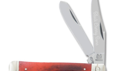 Mini Trapper Black Cherry Smooth Bone Handle