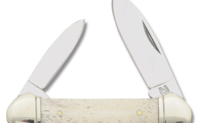 Canoe White Smooth Bone Handle