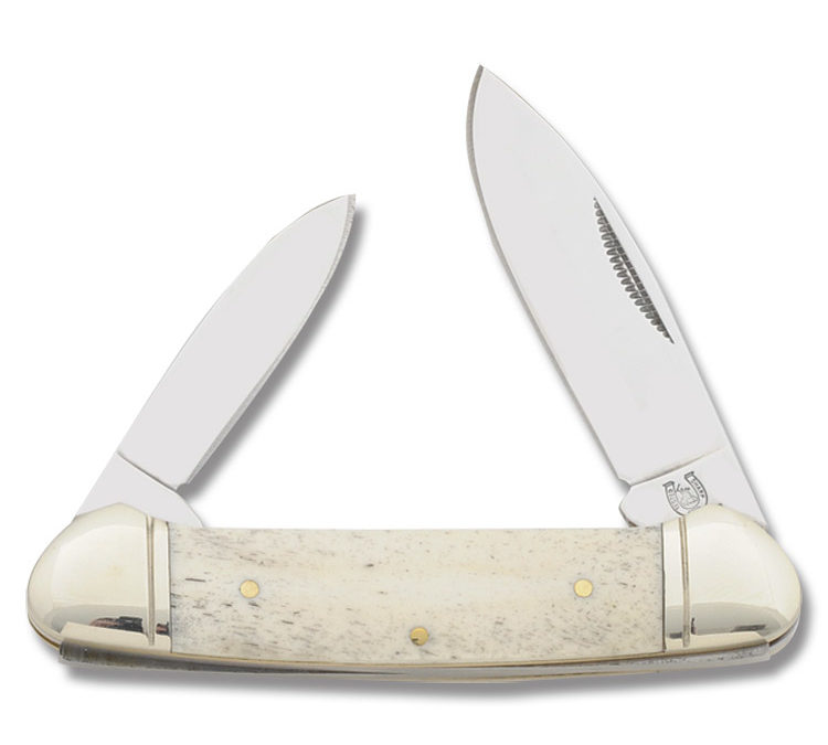 Canoe White Smooth Bone Handle