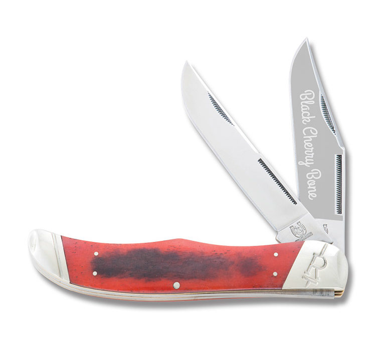 Folding Hunter Black Cherry Smooth Bone Handle