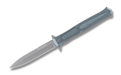 Tall Man Stiletto Linerlock Gray Aluminum Handle