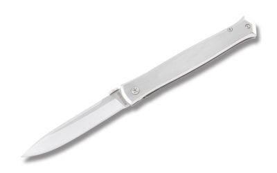 Slim Man Stiletto Linerlock Stainless Steel Handle