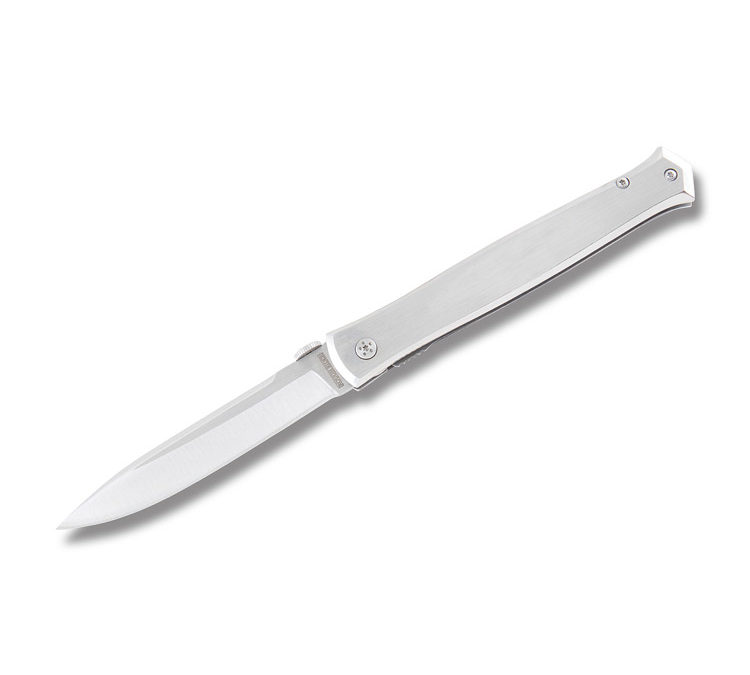 Slim Man Stiletto Linerlock Stainless Steel Handle