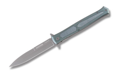 Giant Man Stiletto Linerlock Gray Aluminum Handle