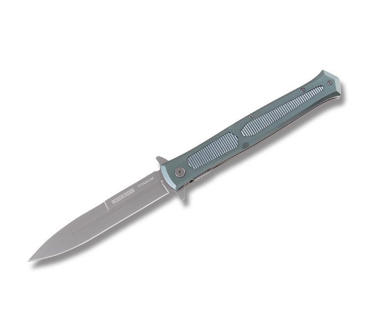 Giant Man Stiletto Linerlock Gray Aluminum Handle