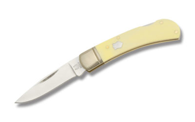 Small Lockback Yellow Composition Handle
