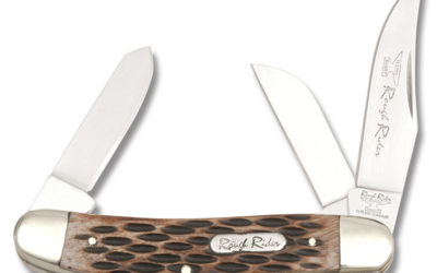 3 Blade Sowbelly Brown Jigged Bone Handle