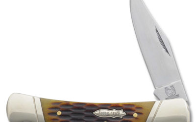 Lockback Brown Jigged Bone Handle