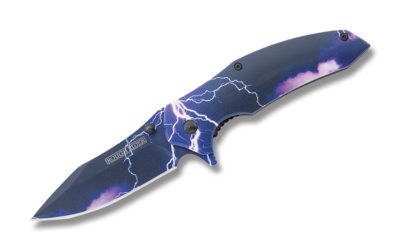 Galaxy Swirl Linerlock Purple Storm Aluminum Handle
