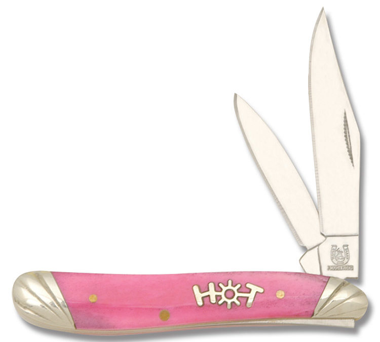 Peanut Hot Pink Smooth Bone Handle