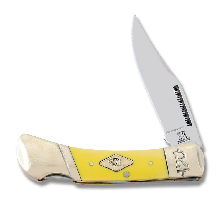 Classic Carbon Lockback Yellow Handle