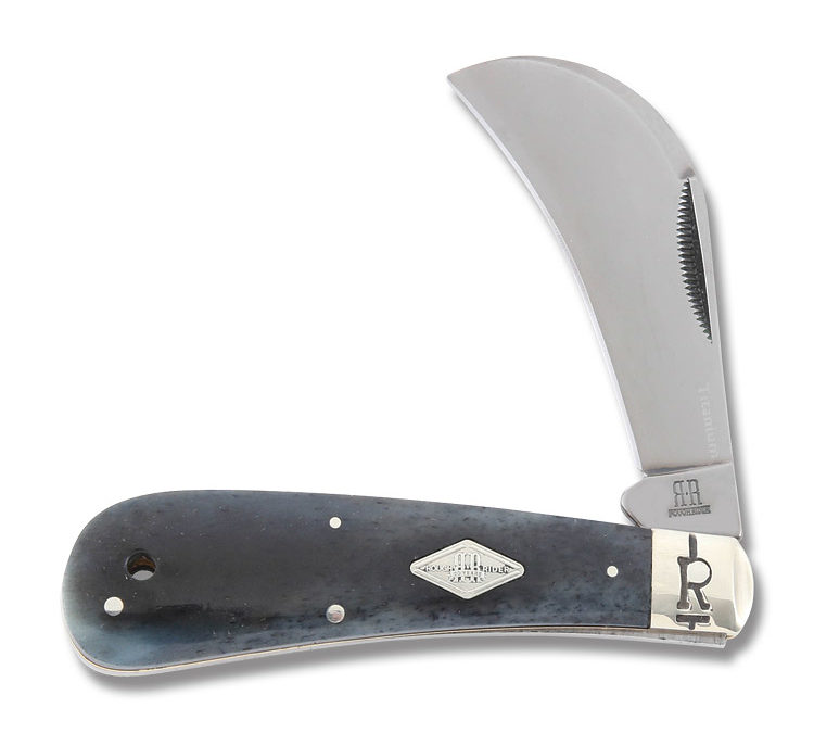 Hawkbill Black Smooth Bone Handle