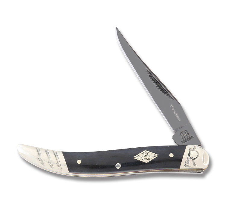 RR2566 Rough Ryder Bearhead Toothpick Pocket Knife Black Smooth