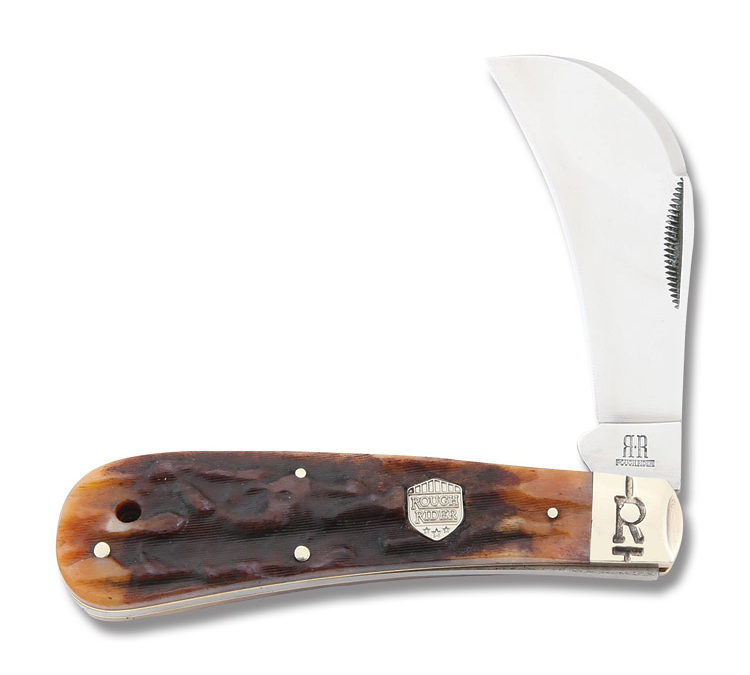 Hawkbill Brown Stag Bone Handle