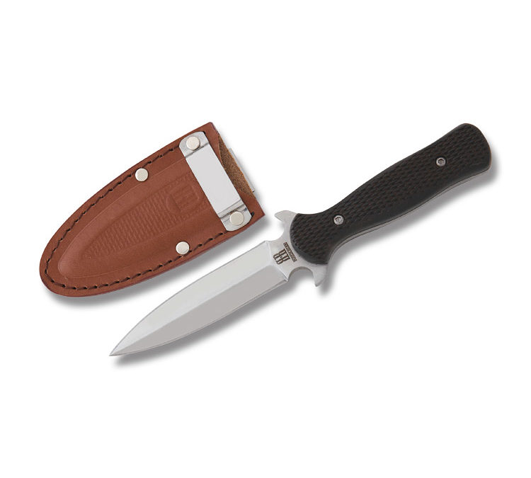 Small Boot Knife Checkered Wood Handle