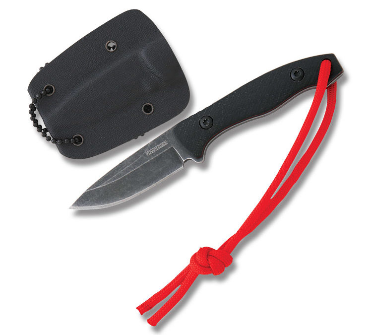 Fixed Blade Neck Knife Black G10 Handle